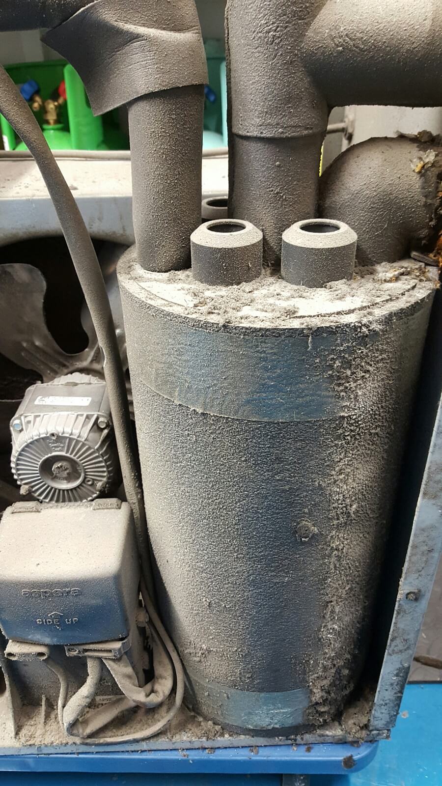 Photo of old TECO chiller prior to being serviced